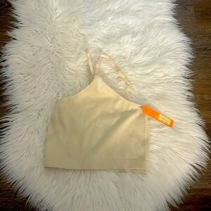 Cream crop top
